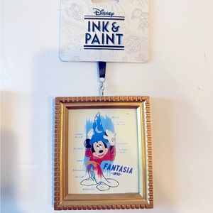 1 Disney Ink & Paint Collection Ornament-101 Dalmatians OR Fantasia Mickey NEW